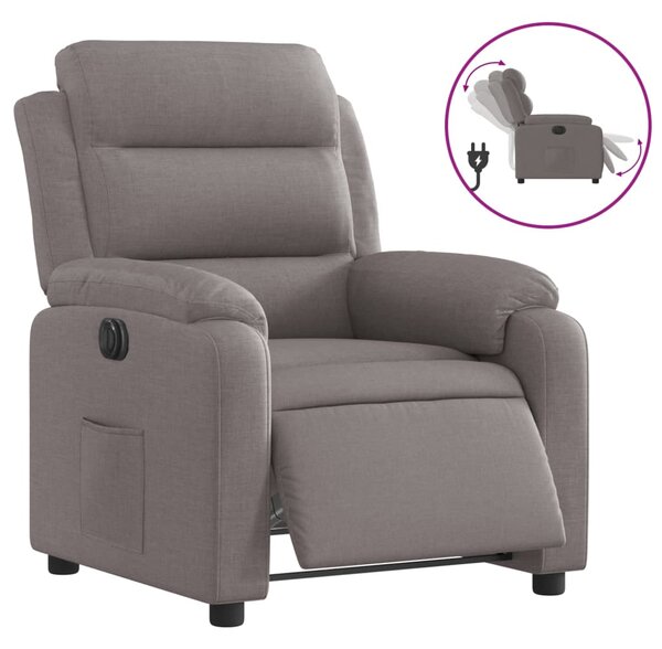 Elektrické polohovací křeslo taupe textil 3204964