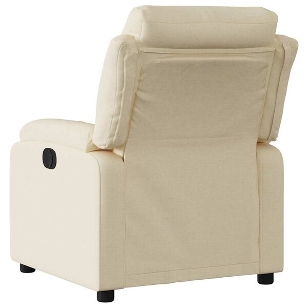 Elektrické polohovací křeslo krémové textil 3204965