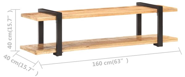 TV stolek 160 x 40 x 40 cm masivní hrubé mangovníkové dřevo 320497