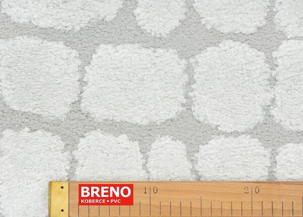 Breno Kusový koberec LOTUS 301 silver, 80x150 cm, Stříbrná/Šedá