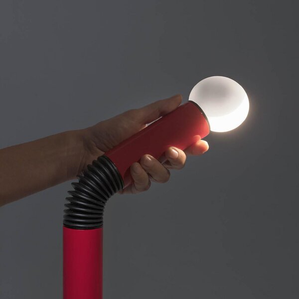 Stolní lampa Stilnovo, Periscopio, Červená, Obývací pokoj, Kov, Design