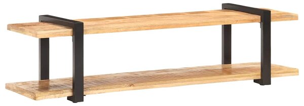 TV stolek 160 x 40 x 40 cm masivní hrubé mangovníkové dřevo 320497