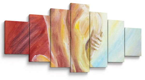 Obraz odpočívající ženy, olejomalba (210x100 cm)