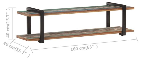 TV stolek 160 x 40 x 40 cm masivní recyklované dřevo 320498