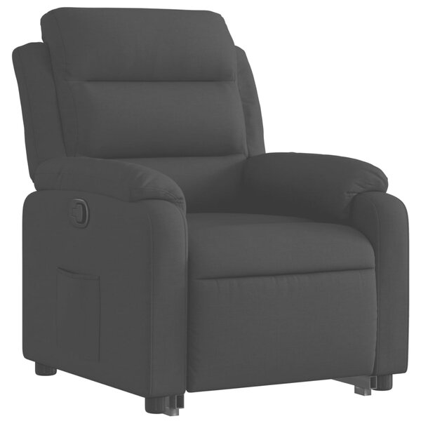 Zvedací polohovací křeslo černé textil 3204982