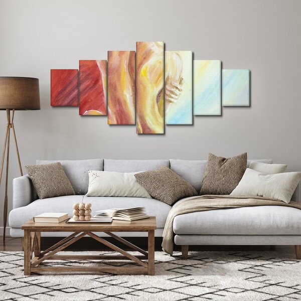 Obraz odpočívající ženy, olejomalba (210x100 cm)