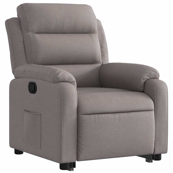 Zvedací polohovací křeslo taupe textil 3204988