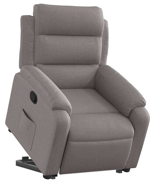 Zvedací polohovací křeslo taupe textil 3204988