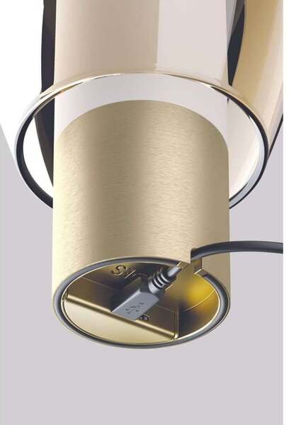 Stolní lampa Lodes, Modrá, Kov