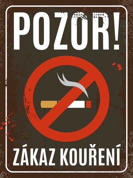 Plechová cedule - Zákaz kouření