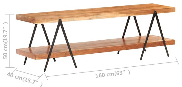 TV stolek 160 x 40 x 50 cm masivní akáciové dřevo 320500