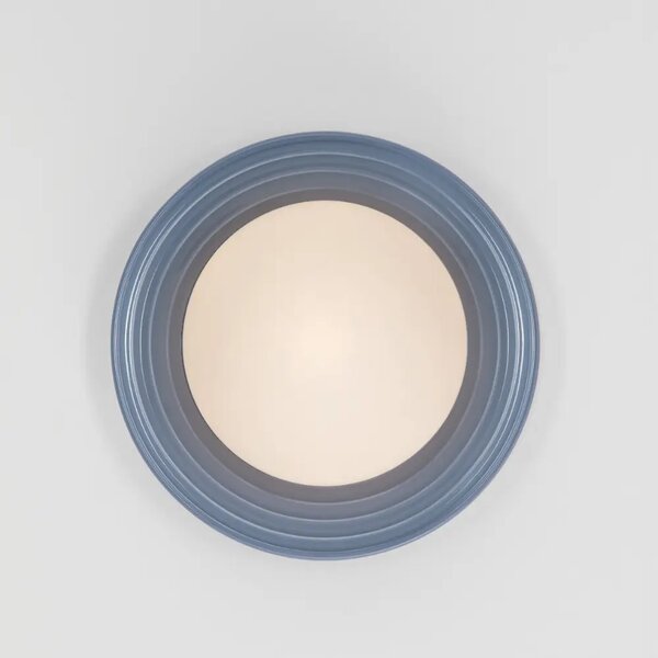 Nova Luce Modrošedé keramické nástěnné světlo Orbique 22 cm
