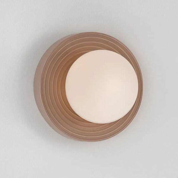 Nova Luce Světle hnědé keramické nástěnné světlo Orbique 22 cm