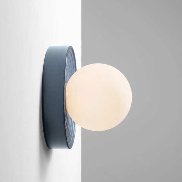 Nova Luce Modrošedé keramické nástěnné světlo Orbique 22 cm