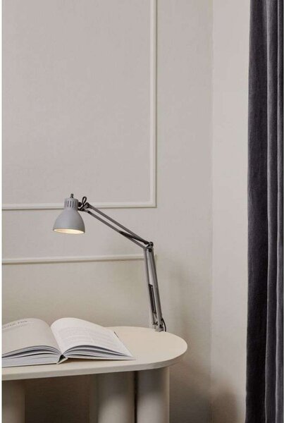 Stolní lampa NORDIC LIVING, Šedá, Pracovna, Hliník