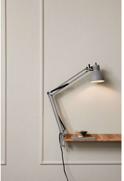 Stolní lampa NORDIC LIVING, Šedá, Pracovna, Hliník