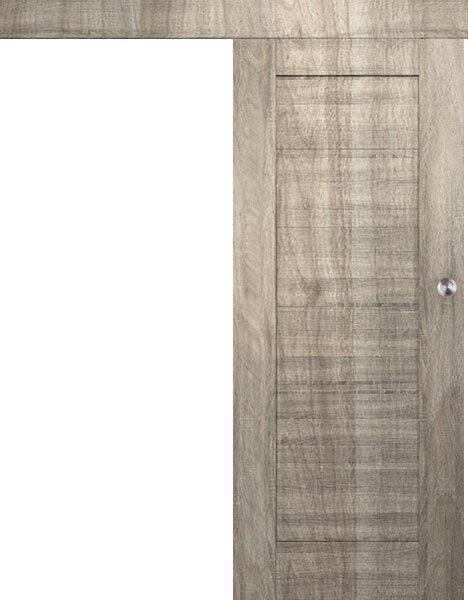 Posuvné interiérové dveře na stěnu vasco doors IBIZA plné model 1 Průchozí rozměr: 70 x 197 cm