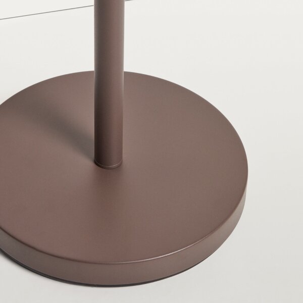 Kave Home Hnědá kovová stojací lampa Navat 153 cm