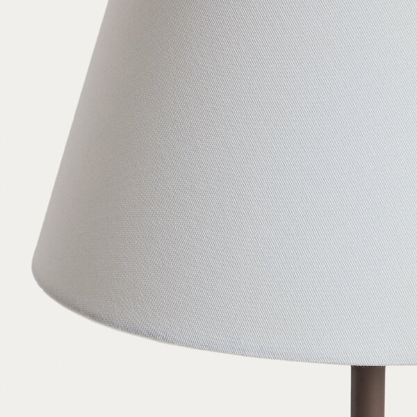 Kave Home Hnědá kovová stojací lampa Navat 153 cm