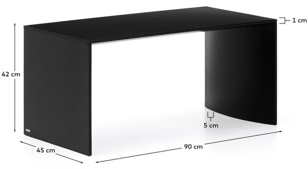 Kave Home Černý konferenční stolek Litto 90 x 45 cm