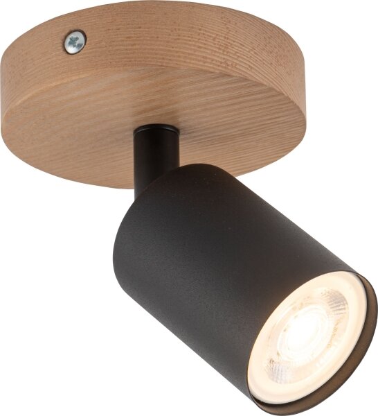 Bodové svítidlo TOP WOOD 1xGU10/10W/230V černá/dřevo