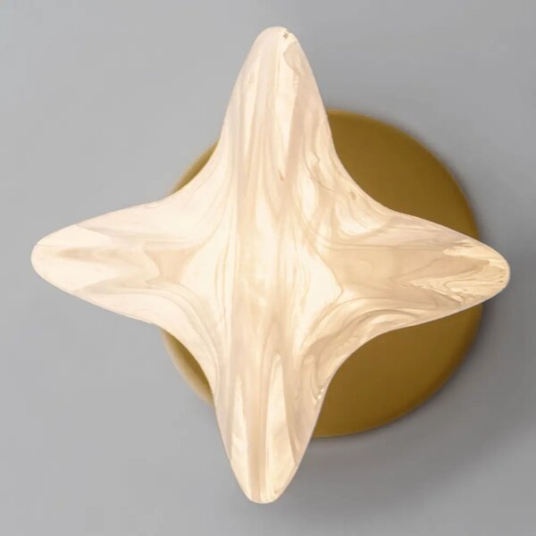 Nova Luce Zlaté skleněné závěsné LED světlo Alicia 12 cm