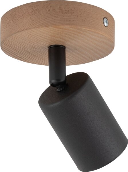 Bodové svítidlo TOP WOOD 1xGU10/10W/230V černá/dřevo