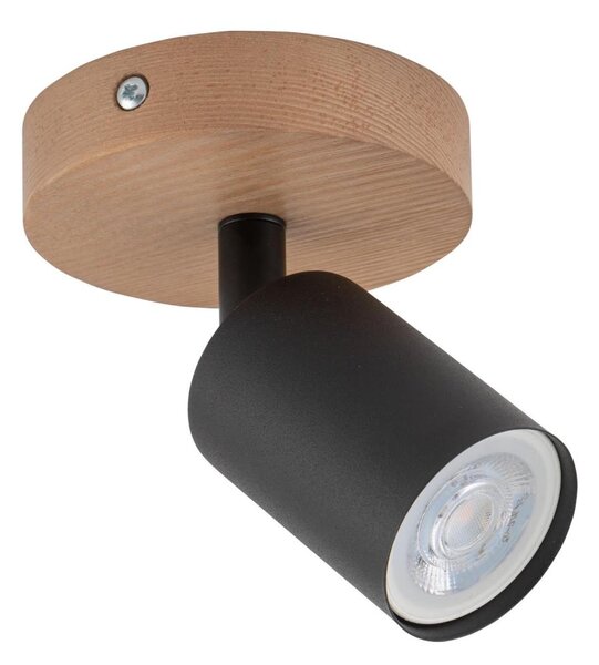 Bodové svítidlo TOP WOOD 1xGU10/10W/230V černá/dřevo