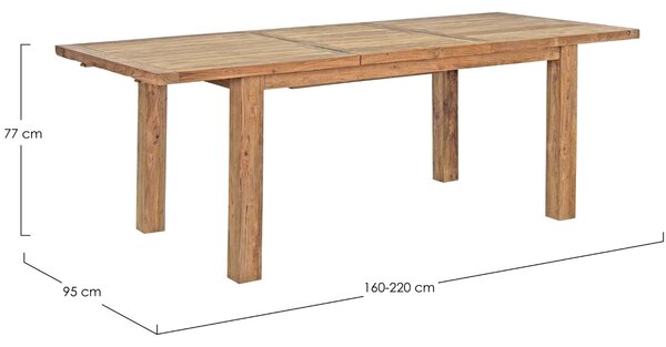 -25 % Dny MOMENTI– Bizzotto Dřevěný rozkládací zahradní stůl Bounty 160/220 x 100 cm