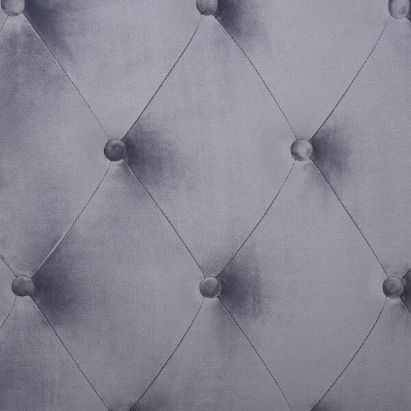 Postel Umělý samet FORBACH 160 x 200 cm Šedá