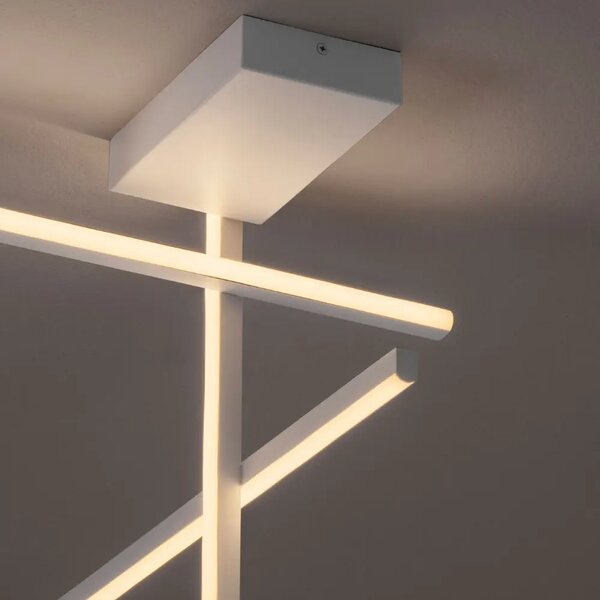 Nova Luce Bílé kovové stropní LED světlo Antama 51 cm