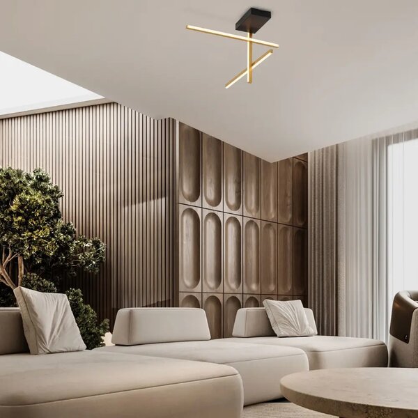 Nova Luce Zlaté kovové stropní LED světlo Antama 51 cm
