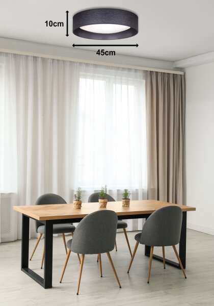 Duolla - LED Stropní svítidlo ROLLER LED/24W/230V pr. 45 cm antracit
