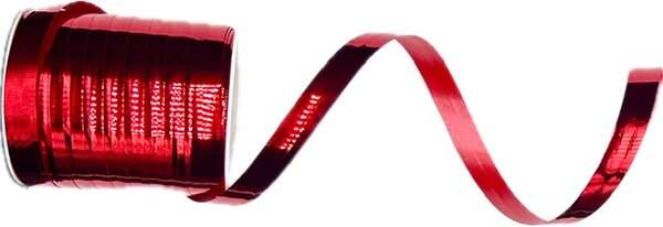 Stuha polypropylenová METALLIC SHINE RED červená 10mm x 50m (0,80Kč/m)