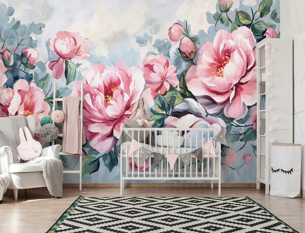 Fototapety vliesové: Flowers Large Pink - 254x184 cm