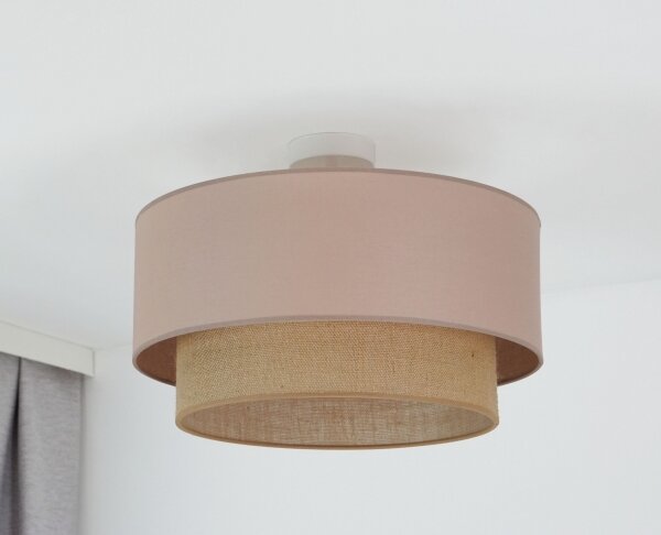Duolla - Přisazený lustr BOHO 1xE27/15W/230V pr. 45 cm béžová/hnědá