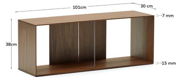 Kave Home Ořechová modulární police Litto L 101 x 30 cm