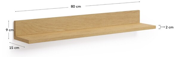 Dubová police Kave Home Abilen 80 cm