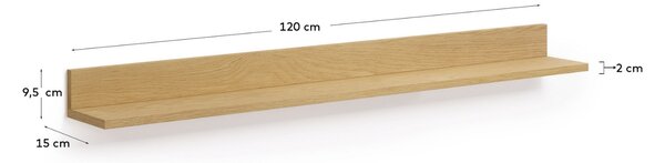 Dubová police Kave Home Abilen 120 cm