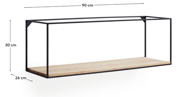 Mangová nástěnná police Kave Home Elisha 90 cm