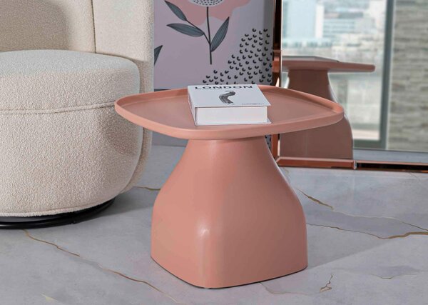KONFERENČNÍ STOLEK, růžová, plast, 48/48/38 cm - Online Only konferenční stolky, Online Only