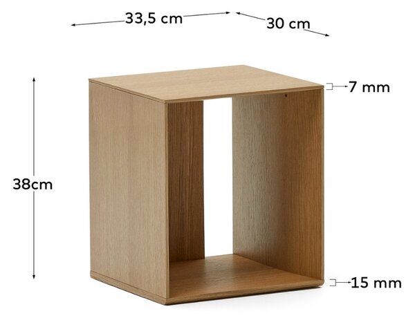 Kave Home Dubová modulární police Litto S 34 x 30 cm