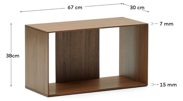 Kave Home Ořechová modulární police Litto M 67 x 30 cm