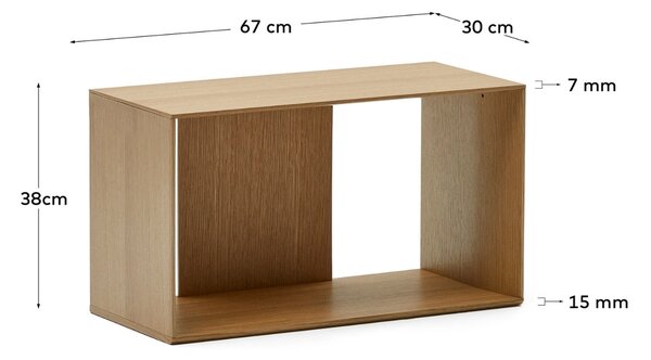Kave Home Dubová modulární police Litto M 67 x 30 cm