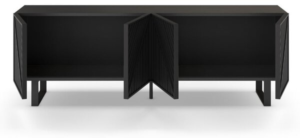 Černý TV stolek 161x55x35 cm Peta – Marckeric