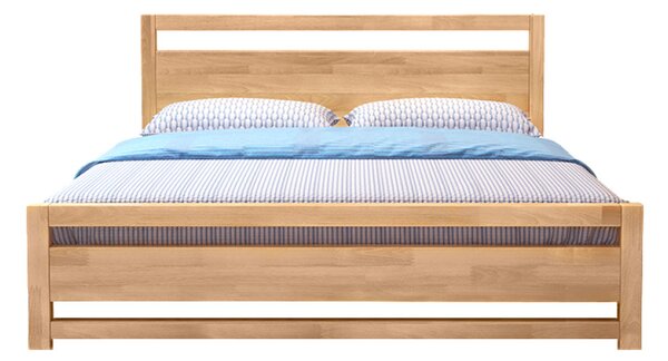 Manželská postel 160 cm Senalan (přírodní) (s roštem) (s úl. prostorem)