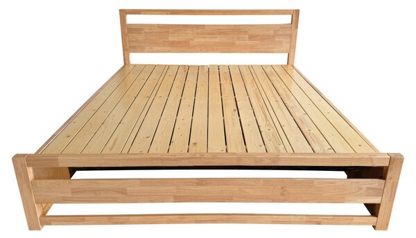 Manželská postel 160 cm Senalan (přírodní) (s roštem) (s úl. prostorem)
