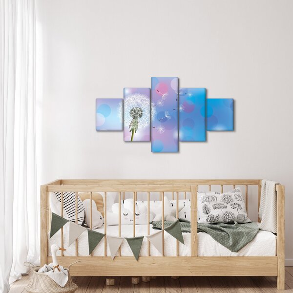 Obraz - Pampeliška ve větru (125x70 cm)