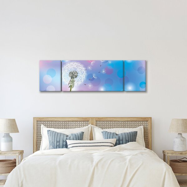 Obraz - Pampeliška ve větru (170x50 cm)