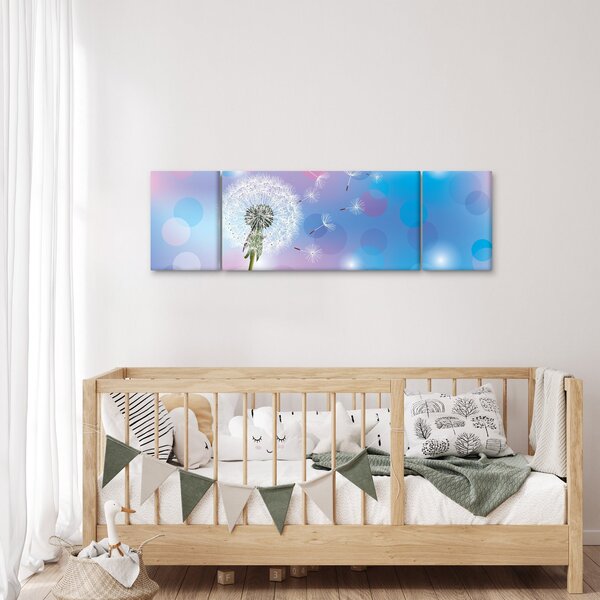 Obraz - Pampeliška ve větru (170x50 cm)